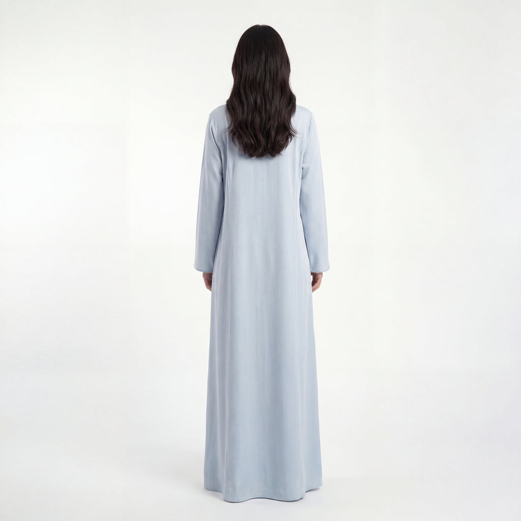 Abaya Bleu Perlée